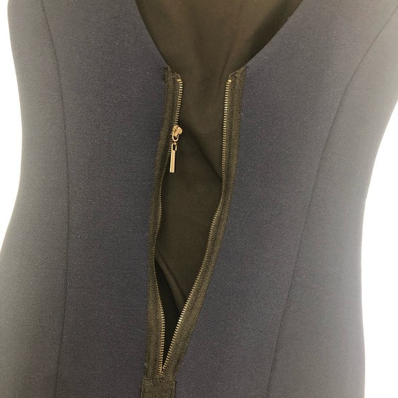 Tracy Reese Sz 2 fitted navy elastic high low - Picture 4 of 6